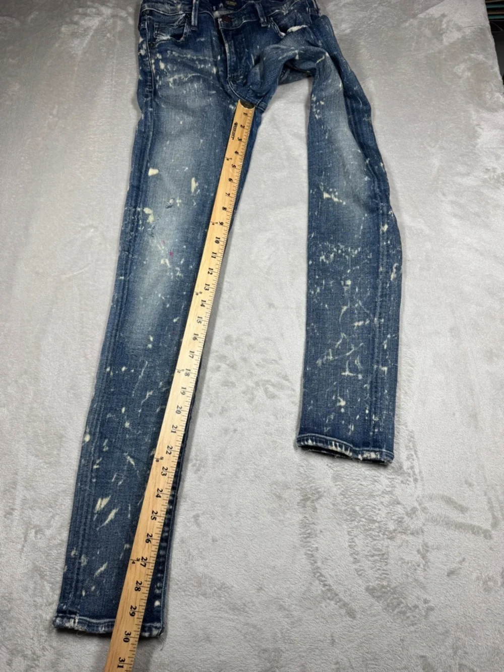 Citizens of Humanity COH Avedon Starry Night Paint Bleach Skinny Blue Jeans 28 - Picture 11 of 17